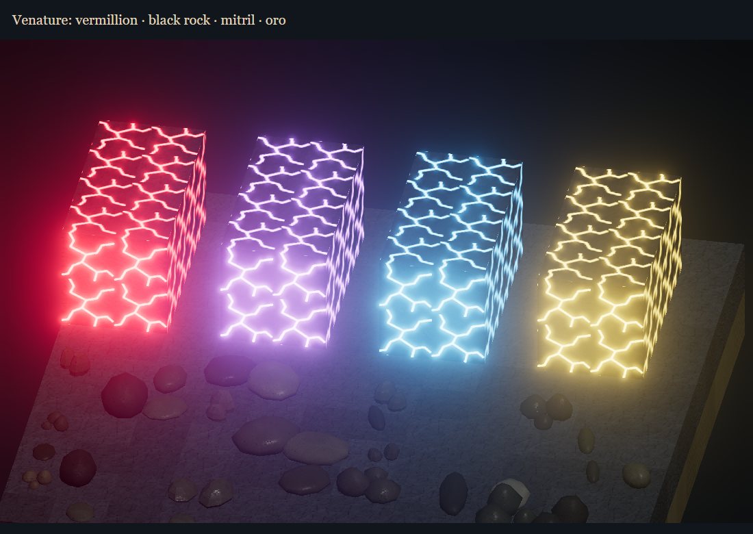 Le venature luminose dei metalli preziosi