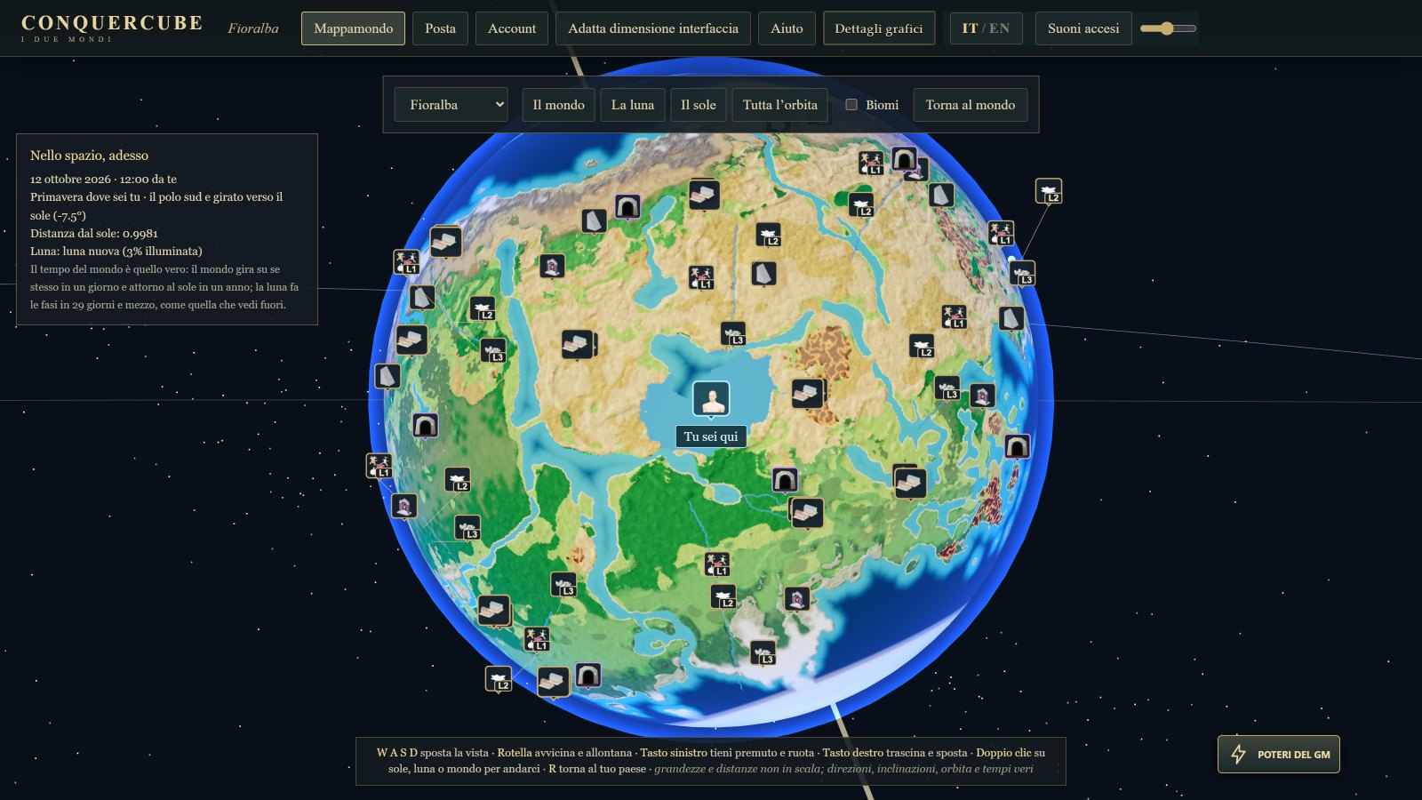 Il mappamondo di Fioralba col continente unico